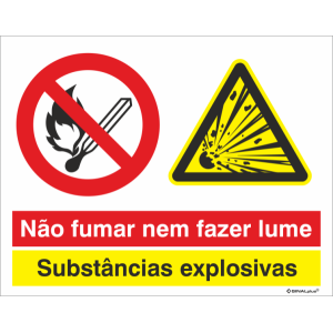 Não fumar nem fazer lume + Substâncias explosivas 38213