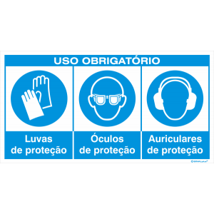 Uso obrigatório de luvas, óculos e auriculares 38309