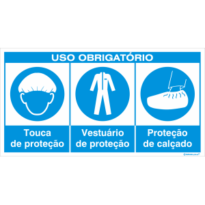 Uso obrigatório de touca, vestuário e proteção de calçado 38318