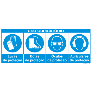 Uso obrigatório de luvas, botas, óculos e auriculares 38411