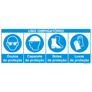 Uso obrigatório de óculos, capacete, botas e luvas 38417