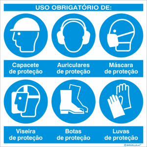 Uso obrigatório de capacete, auriculares, máscara, viseira, botas e luvas 38904