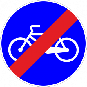 D13a - Fim da pista obrigatória para velocípedes 52412